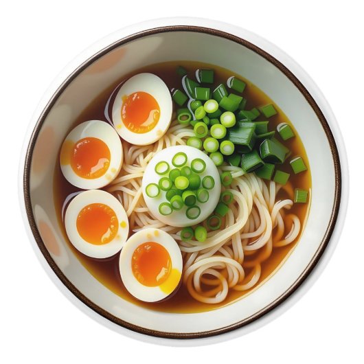 Ramen Noodles Soup with Eggs Keramische Knop (Voorkant)