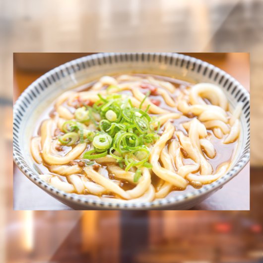 Ramen Noodles Top Uitzicht Restaurant Afbeelding A Raamsticker (Vel 2)