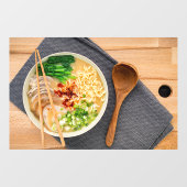 Ramen Noodles Top Uitzicht Restaurant Afbeelding A Raamsticker (Vel)