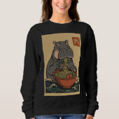 Ramen Nourriture des nouilles : Hippo sweatshirt f (Devant)