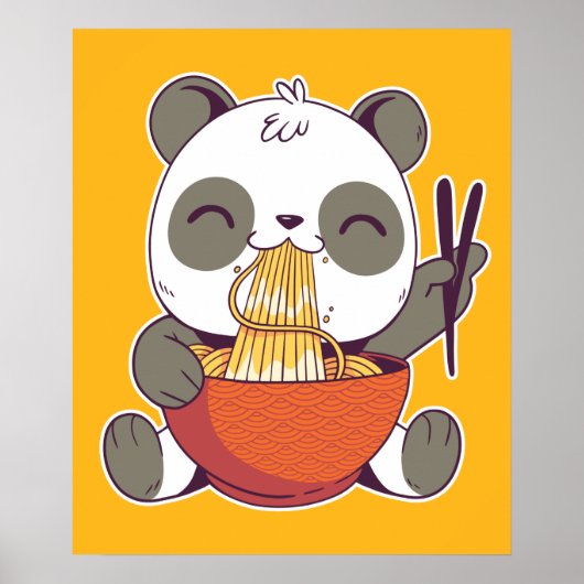 Ramen Panda Cute Poster (Voorkant)