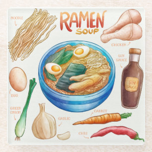 Ramen Recipe Glass Onderzetter