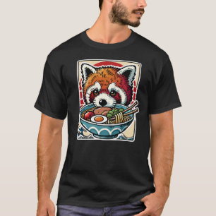 Ramen Red Panda Japanese Funny Kawaii Panda Anime T-shirt