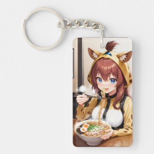 Ramen Rendez-vous: Genade de anime Girraffe Meisje Sleutelhanger