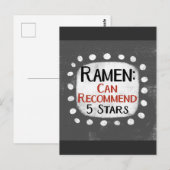 Ramen Review 5 sterren Briefkaart (Voorkant / Achterkant)