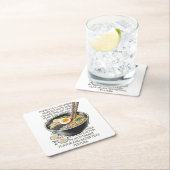 Ramen schets van CallisC Arts Vierkante Kartonnen Onderzetter (Insitu)