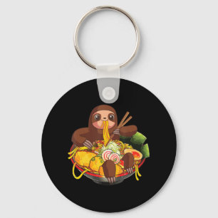 Ramen Sloth Kawaii Anime Japans eten geeft Kindere Sleutelhanger