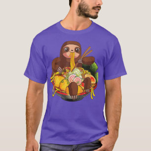 Ramen Sloth Kawaii Anime Japans eten geeft meisjes T-shirt