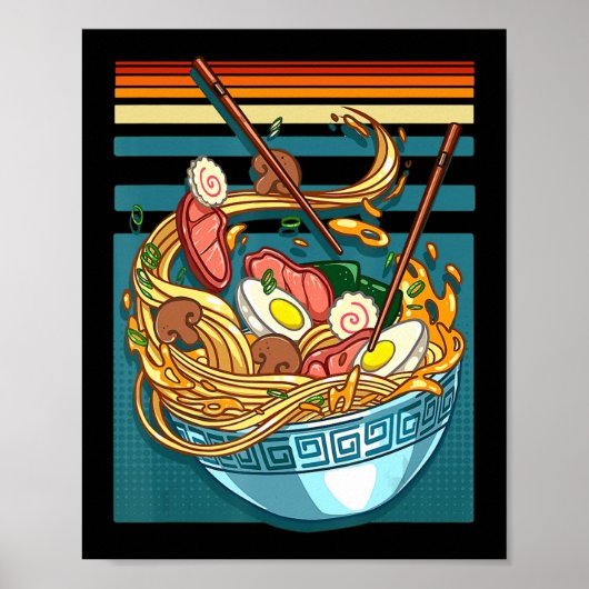 Ramen Style Anime Japans eten geeft meisjes Poster (Voorkant)