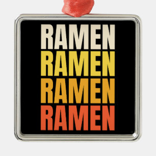 Ramen tekst ontwerp metalen ornament