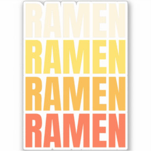 Ramen tekst ontwerp sticker