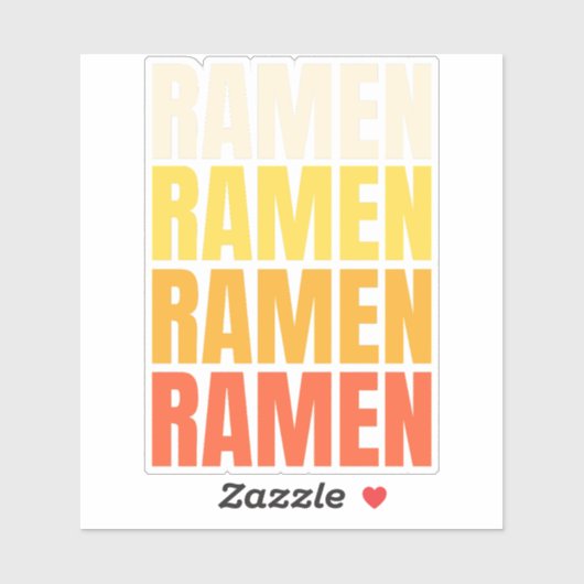 Ramen tekst ontwerp sticker (Vel)