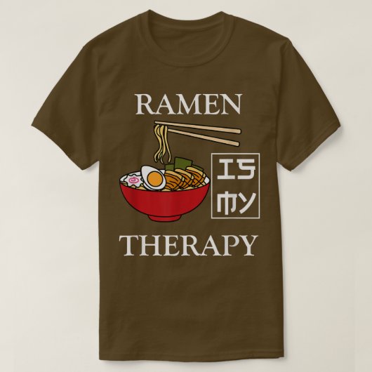 Ramen Therapy Ironic Noodle Squad Ramen Bowl T-shirt (Design voorkant)
