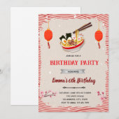 Ramen verjaardagsuitnodiging kaart (Voorkant / Achterkant)