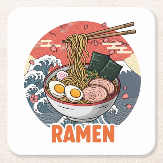 Ramen Vierkante Kartonnen Onderzetter (Voorkant)