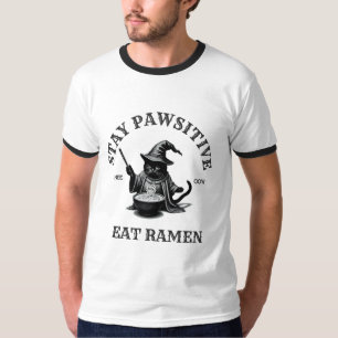 Ramen Wizard Kat – Magische Foodie Anime Kunst T-shirt
