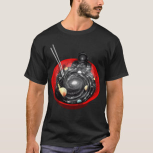 Ramenbad in de ruimte t-shirt