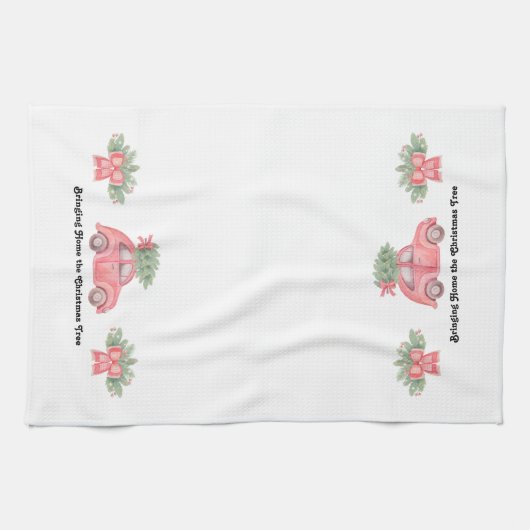 "Ramenez chez vous l'arbre de Noël", Serviette de  (Horizontal)