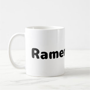 Ramenliefhebber - Zwarte mok met tekst