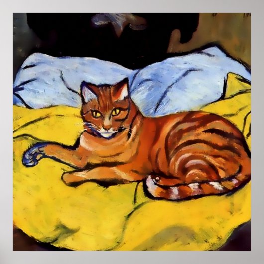 "Raminou on a Yellow Blanket" van Suzanne Valadon Poster (Voorkant)