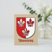 Ramirez Family Heraldic Shield Briefkaart (Staand voorkant)