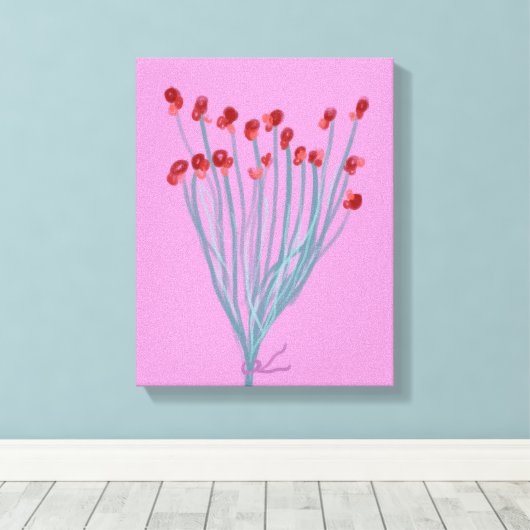 Ramito de flores canvas afdruk (Insitu (Houten vloer))