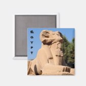 Ramkop Sfinx in Karnaktempel - Egypte Magneet (Voorkant / Achterkant)