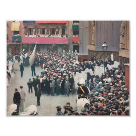 Ramon Casas - de Corpus Christi-processor Foto Afdruk (Voorkant)