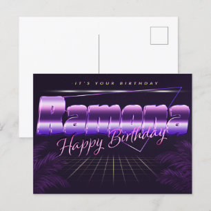Ramona Nom Prénom Anniversaire de la carte postale
