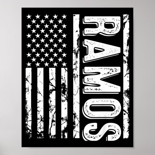 Ramos Achternaam Grappige Achternaam Team Ramos Fa Poster (Voorkant)