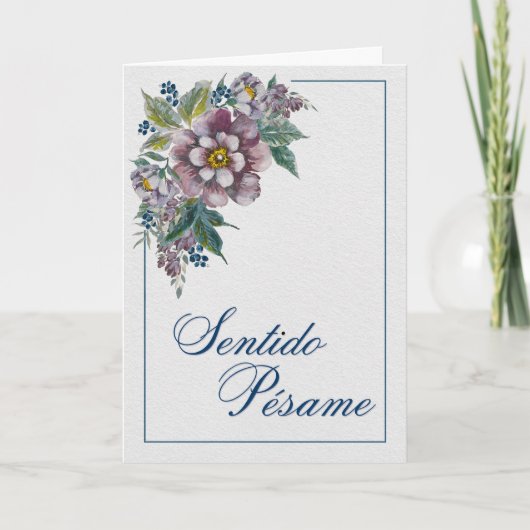 Ramos de Peonías - Carte Espagnol de Sympathie (Devant)