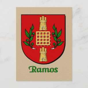 Ramos Family Heraldic Shield Briefkaart