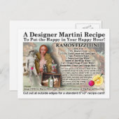 Ramos Fizz Martini Recipe Briefkaart (Voorkant / Achterkant)