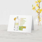 Ramos Gin Fizz Cocktail Recipe Art Kaart (Gele Bloem)