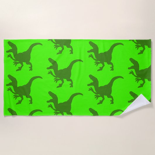 Rampaging Dinosaurus Beach Towel Strandlaken (Voorkant)