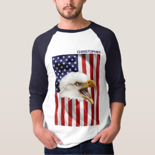 Rampant American Eagle, de Amerikaanse vlag, patri T-shirt