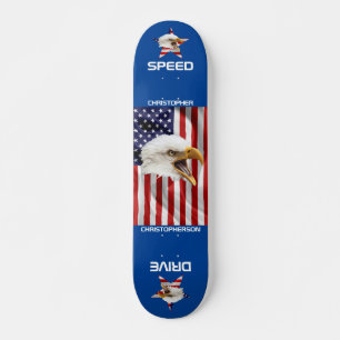 Rampant Eagle, de Amerikaanse vlag, patriottisch Skateboard