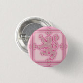 Rampant Lion Pink Glow Button (Voorkant /achterkant)