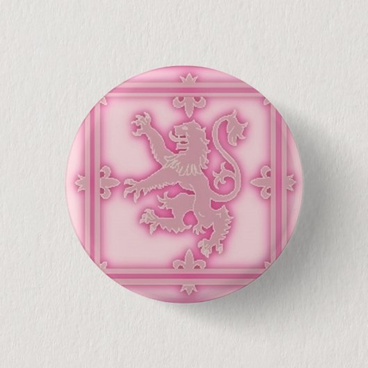 Rampant Lion Pink Glow Button (Voorkant)