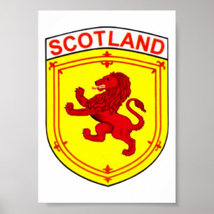 Rampant lion/vlag van Schotland Poster