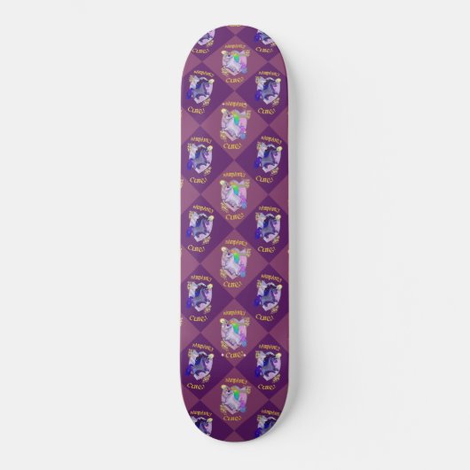 Rampantly Cute Unicorn Pattern Skateboard (Voorkant)