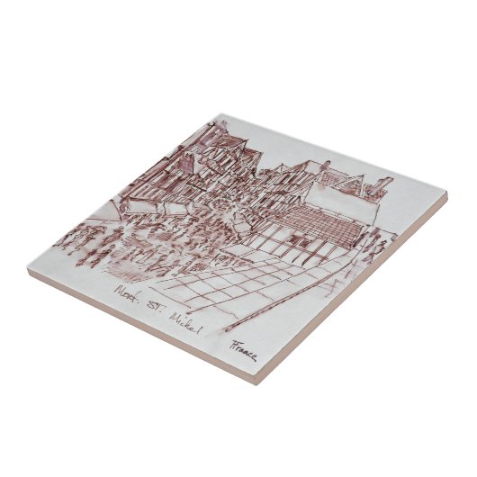 Ramparts, Mont Saint-Michel | Normandië, Frankrijk Tegeltje (Zijkant)