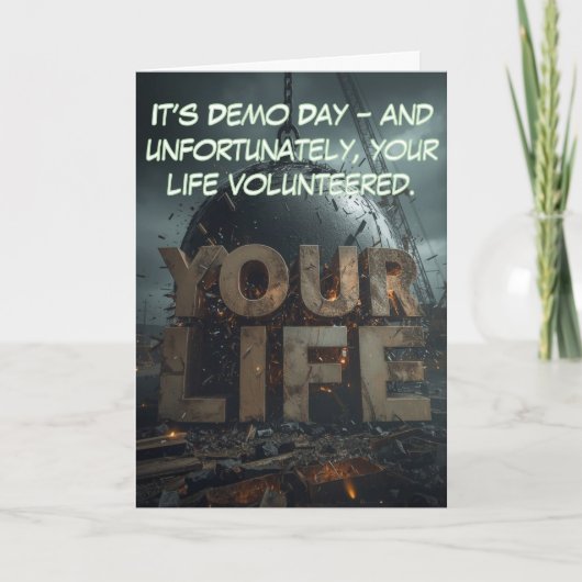 Rampspoed Demo Dag: Leven Opnieuw met Humor Kaart (Voorkant)