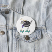 Ram's kop/Posh Sheep Ronde Button 7,6 Cm (In situ)