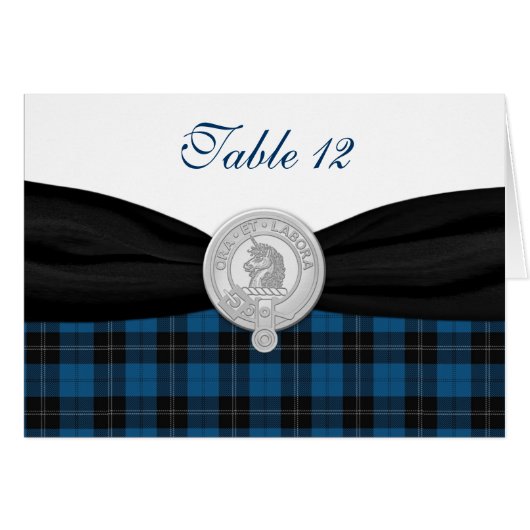 Ramsay Chasse Tartan spécial Occasion carte de tab (Devant horizontal)