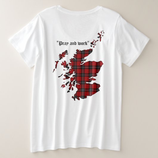 Ramsay Clan Women's Grote Maat T-shirt (Design achterkant)