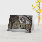 "Ramsey Carriage House" kerstkaart Kaart (Gele Bloem)