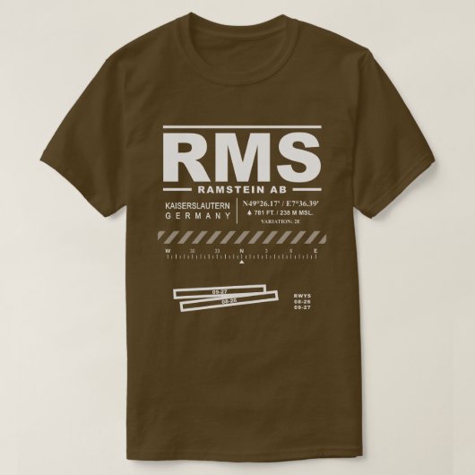 Ramstein Air Base RMS T-shirt (Design voorkant)