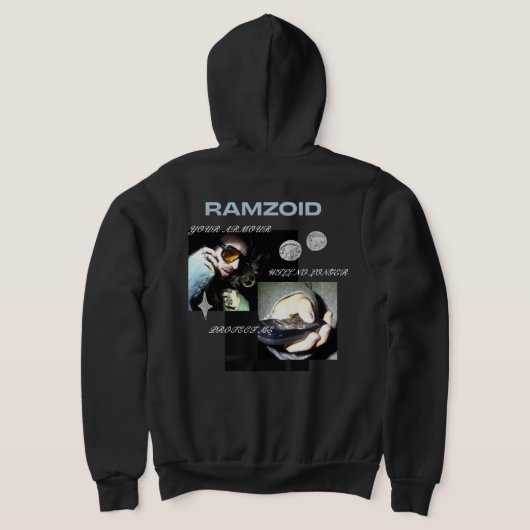 ramzoïde hoodie BLAUW (Laag Achter)