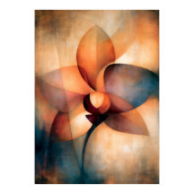 Ran Orchidee Cubistische Bloemige Abstractie